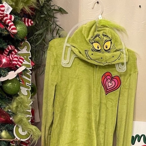Dr Seuss The Grinch Women’s Union Suit Onesie Pajamas Size M - Picture 4 of 12
